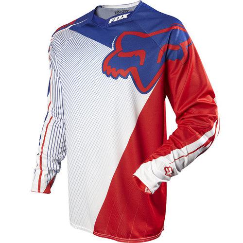 Fox racing 360 flight 2013 mx/offroad jersey patriotic/red/blue xl