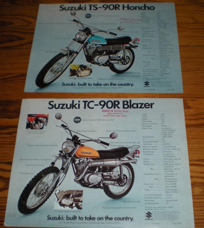 Suzuki 2-original flyers 1970's tc-90r blazer with ts-90r honcho back