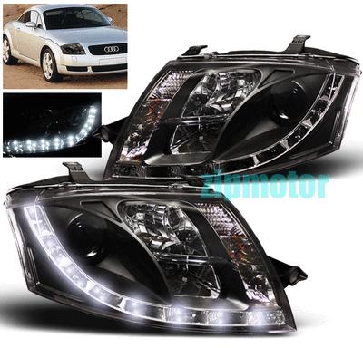 99-06 audi tt r8 led projector headlight black 03 04 05