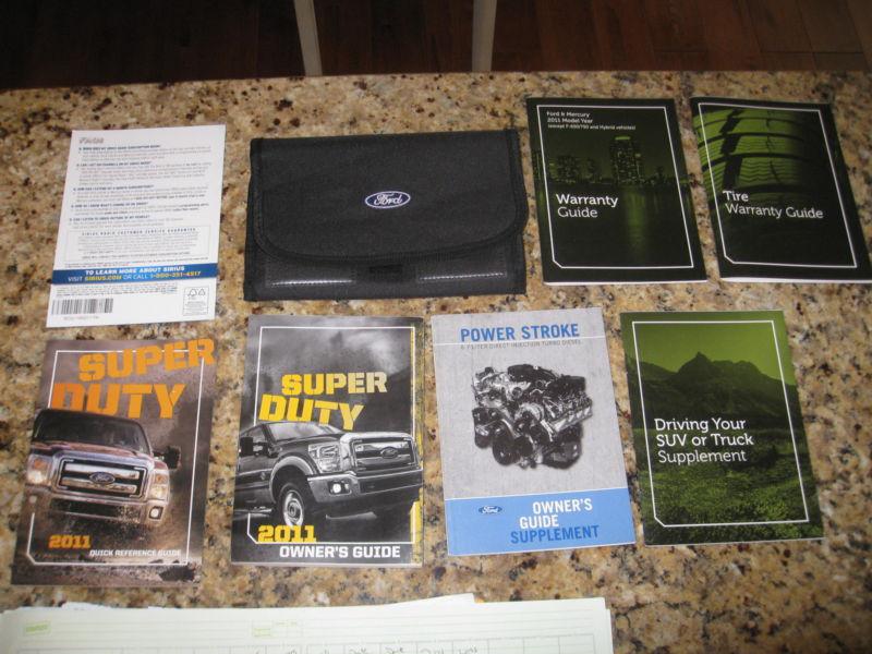 2011 ford f-250 f-350 super duty diesel factory owners manual set