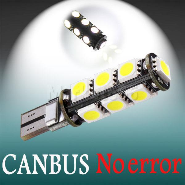 T10 13 smd pure white canbus error free interior car w5w led light bulb lamp