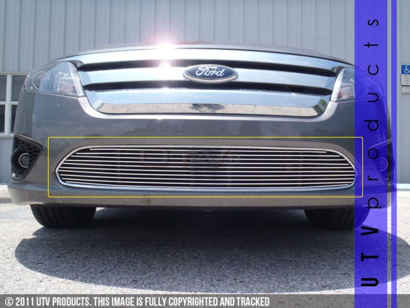 2010 2011 2012 ford fusion 1pc bumper chrome billet grille kit overlay 10 11 12