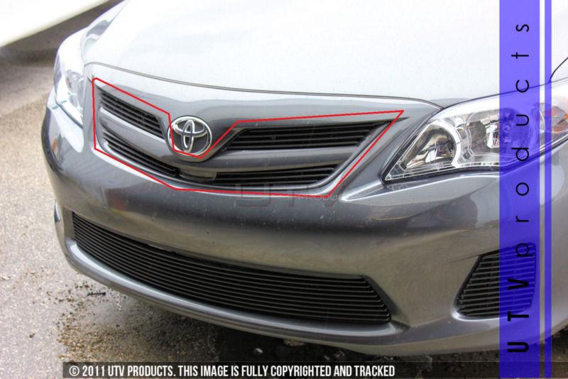 2011 - 2012 toyota corolla (le) 4pc upper black billet grille kit (fits: 11 12)