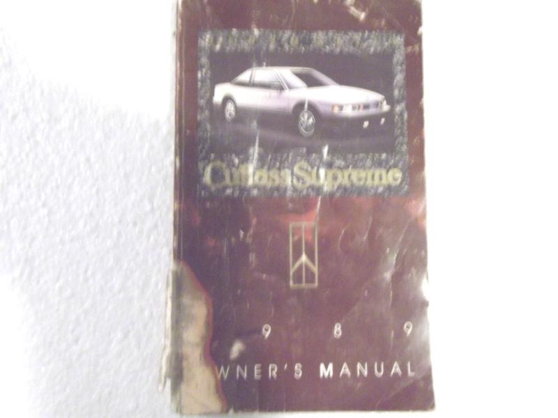 1989 oldsmobile cutlass supreme owners manual