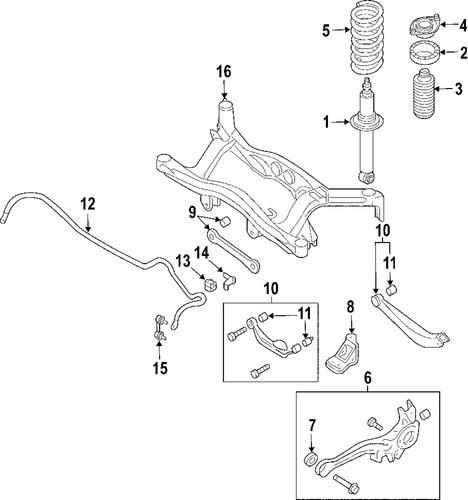 Subaru oem 20365ag13a rear suspension-strut