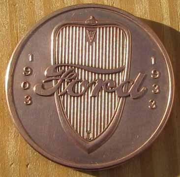 Rare original nos ford v8 30th. anniversary medal or token 1933 l@@k #b229