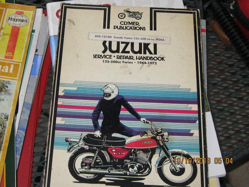 Clymer motorcycle repair suzuki 125-500 twins 1964 -1972