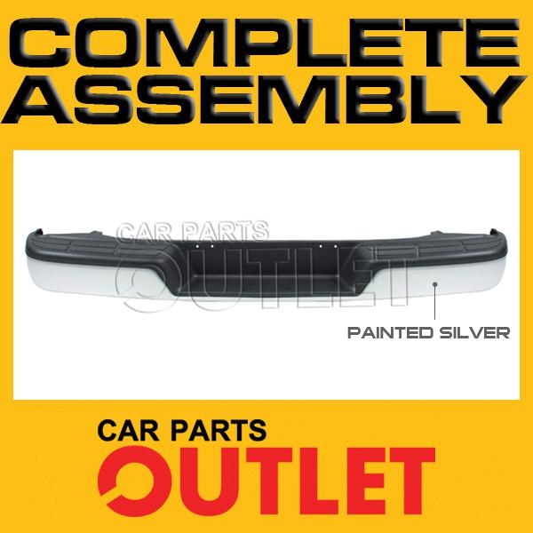 96-02 express savana rear bumper face bar ptd silver gm1103143 textured step pad