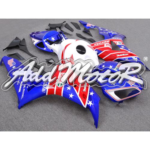 Injection molded fit fireblade cbr1000rr 06 07 castrol blue red fairing 16n86