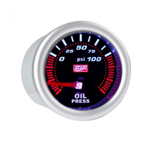 Meters silver tinted shell 0~100psi car smoke oil pressure gauges 52mm 2&#034;