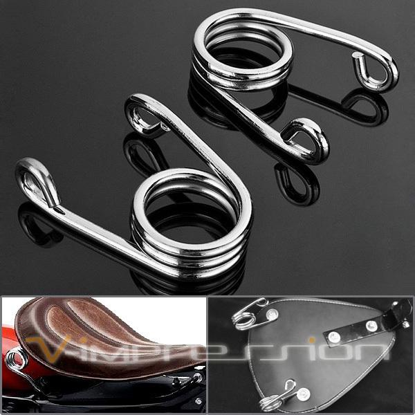 2x 3.5" chrome solo seat springs gear kit steel for harley bobber chopper custom