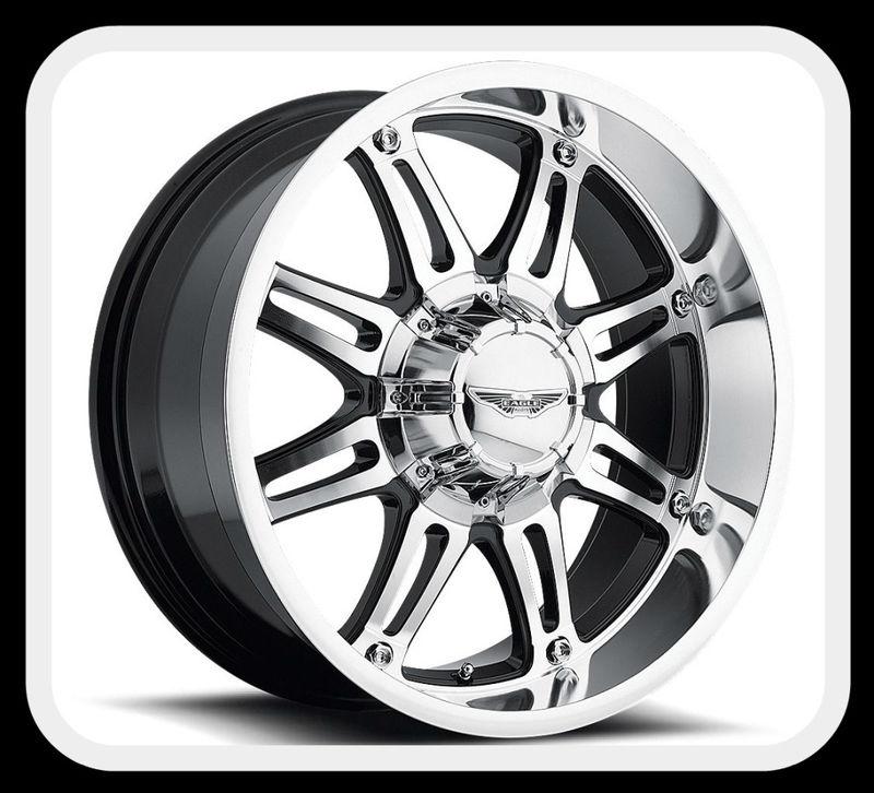 American eagle style 027 wheels rims, 20x9", 8x6.5", superfinish/black