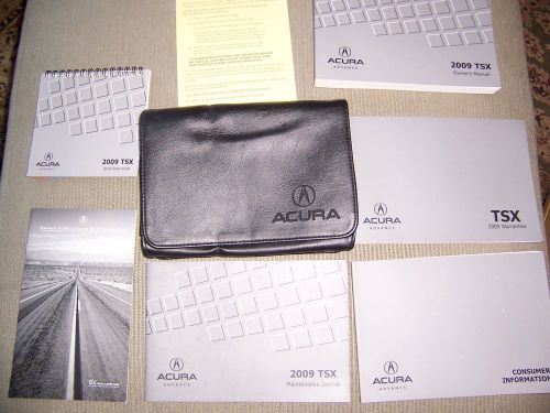 2009 acura tsx owners manual and service guides with case