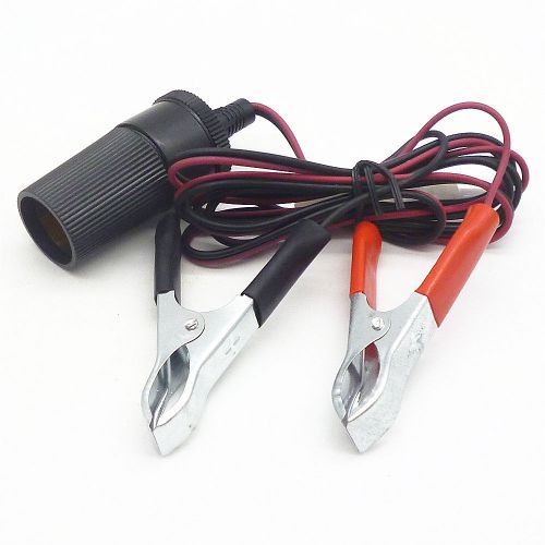 Car battery alligator clamp clip charger cable cigarette lighter adapter 12 v