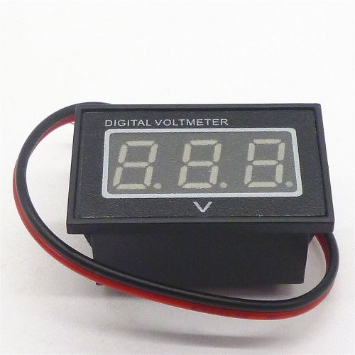 Voltmeter blue led panel 3-digital display voltage meter 2-wire dc 15-120v