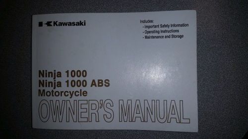 2013 kawasaki ninja 1000 motorcycle owners manual -ninja 1000 abs-zx1000gd/hd