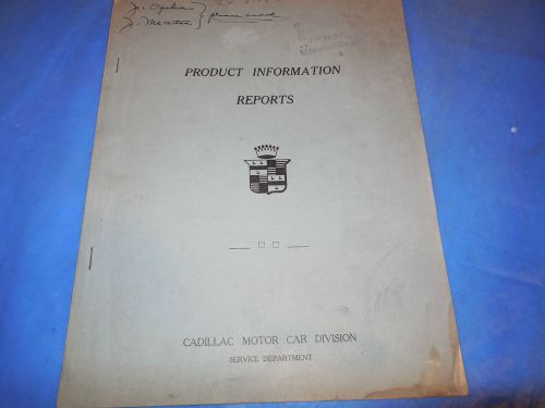 1950 cadillac original product information reports booklet!! rare find!!