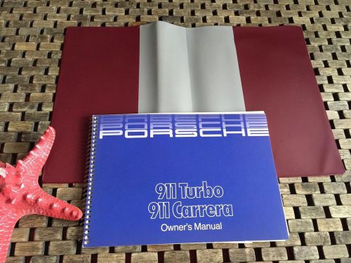 1987 porsche 911 turbo 911 carrera owners manual ((clean unused book) (buy oem)