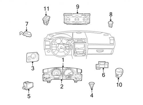 Chrysler oem dodge instrument cluster 68060564ac image 1