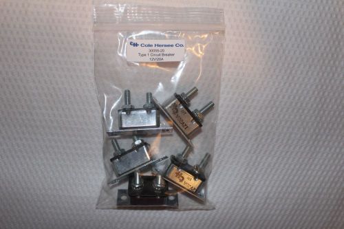 Automotive circuit breaker, cole hersee 30055-20 12v 20a (5 pack)