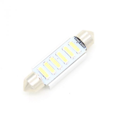 White 39mm festoon dome 6led 7014 smd c5w car auto light source interior lamp