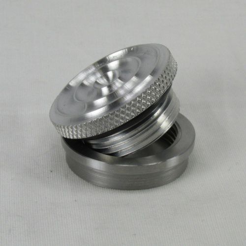 Motorcycle machined aluminum gas fuel tank cap alum bung chopper bobber ribbed