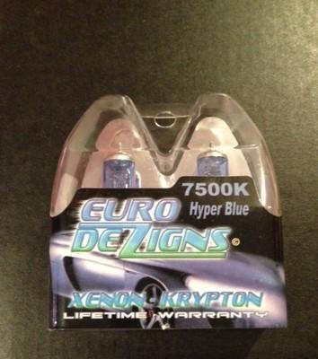 Hyper blue 9006 hb4 xenon hid low beam headlights bulbs 7500k upgraded filaments