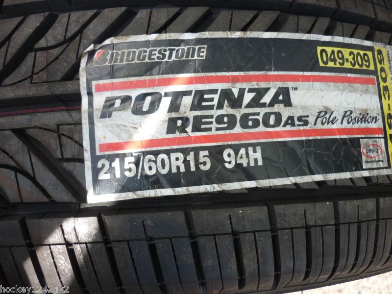 1 new 215 60 15 bridgestone potenza re960 as tire