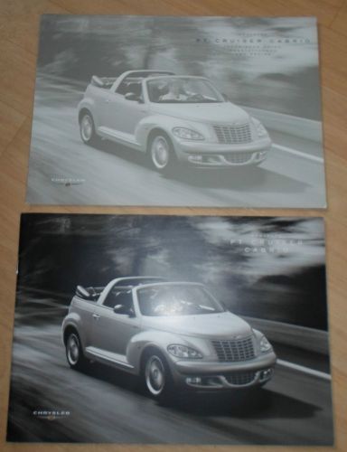 2004 chrysler pt cruiser cabrio german original sales brochure catalog set