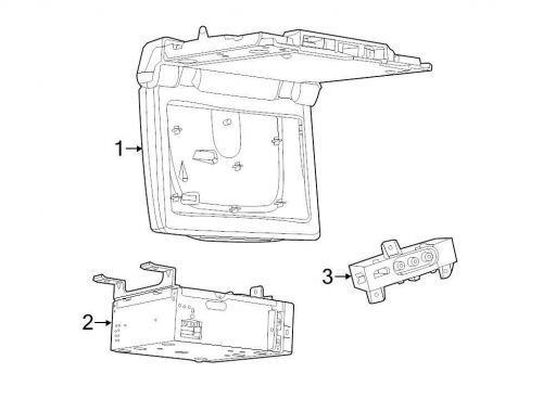 Chrysler oem jeep video monitor 1wr23dx9af image 1