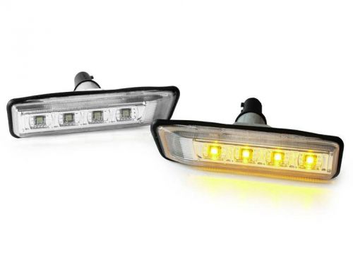 Plug&amp;play depo 97-99 bmw e36 / 00-06 e53 x5 clear amber led side marker lights