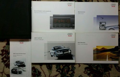 2007 audi a4 owners manual complete set with case