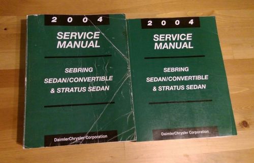 2004 stratus sebring sedan and convertible repair shop manual set chrysler dodge