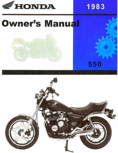 1983 honda cb550 nighthawk 550 motorcycle owners manual -nighthawk-cb 550