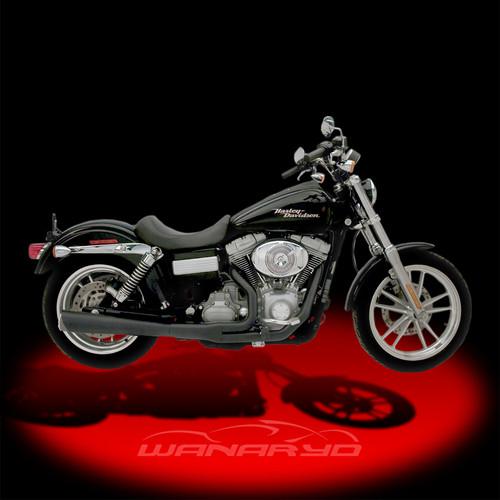 Supertrapp 2-into-1 supermeg exhaust system,black for 2006-2011 harley dyna
