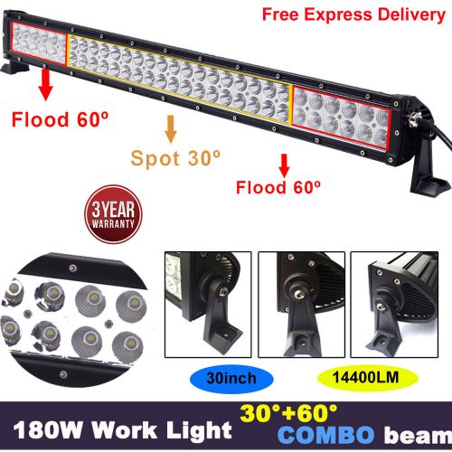 180w 30inch 14400lm led work light bar flood &amp; spot combo beam atv offroad 9-32v