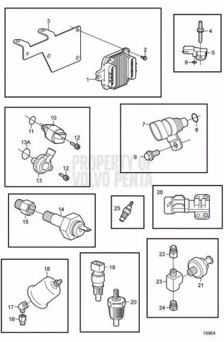 Volvo penta knock sensor 3850357-mercruiser 806612t-pleasure craft r020027