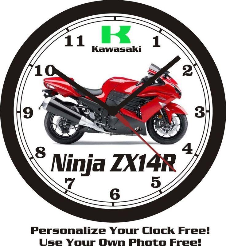 2013 kawasaki ninja zx-14r wall clock-free usa ship!