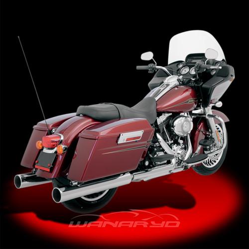 Super saver 4" slip-on mufflers,straight/standard for 1995-2013 harley touring