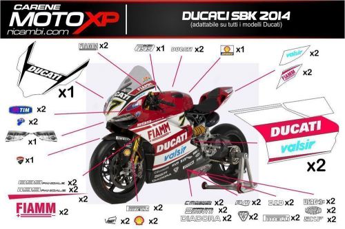 Stickers decal moto racing ducati 899 1199 1299 sbk 2014