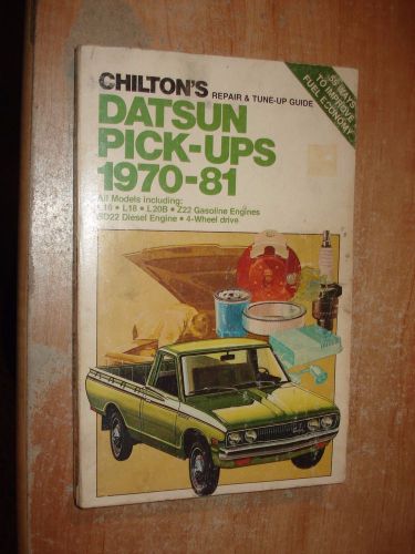 1970-1981 datsun truck pickups service manual shop book repair 80 79 78 77 76 75