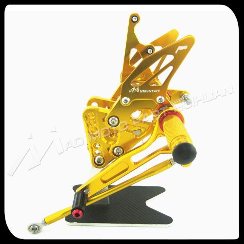 Mad moto suzuki gsxr 1000 rearsets 2005 2006 foot pegs gsx-r1000 rear set gold