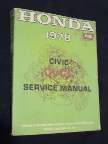 1978 honda civic cvcc shop manual 78 original repair service book oem