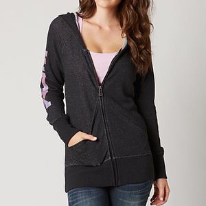 Fox racing aimless womens zip up hoody black md