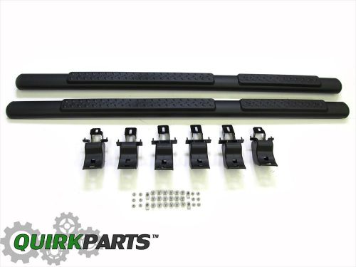 2007-2016 jeep wrangler 4  door satin black tubular side steps mopar oem new