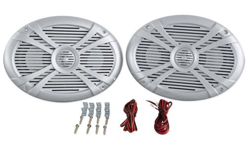 Pair rockville rmsts69s 6x9 1000w waterproof marine boat speakers 2-way silver