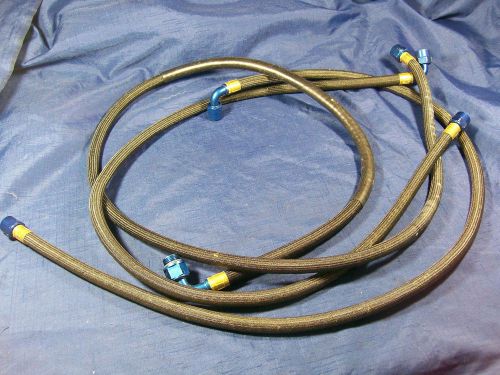 Nascar lot of 3 nomex nylon braided racing hoses  an-8