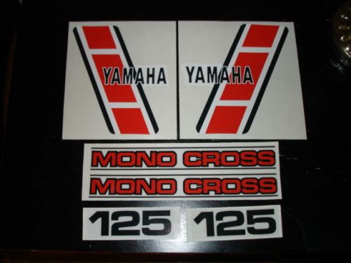 1983 yamaha yz125 euro model complete decal set ahrma