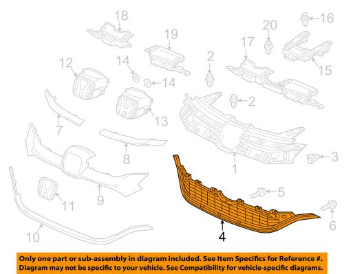 Honda oem 2015 cr-v-grille-lower 71124t1wa01