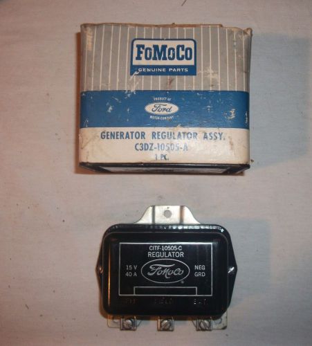 Nos fomoco voltage regulator-ford mercury-very nice item citf-10505-c 15v 40a